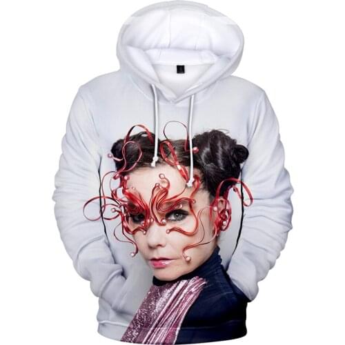Hot Sale New Bjork 3D Hoodies Fashion Sexy Sweatshirts Mne/women Casual Hoodie Spring Autumn Long Sleeve Teenage Pullovers Coat