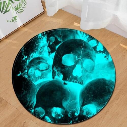 Bedroom Round Carpet Childrens Living Room Large Rug Home Hallway Decorative Floor Kids Printed Anti-Slip 3D Mat Room Bedside