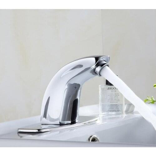 Copper sink automatic sense faucet wash hand basin faucet, Kitchen/Bathroom brass infrared sense Medical faucet water tap