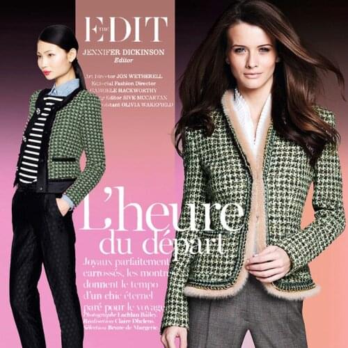 Fashion Viscose/ Woolen Tweed Fabric For Winter Garment Coat W1H14