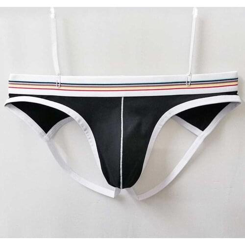 Jockstraps Sexy Men Underwear Penis Pouch Panties Sissy Mens Thongs G-Strings tanga hombre Gay Man Jocks Breathable Briefs A50