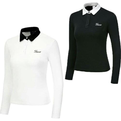 New Ladies Golf Clothing Wear Lidies Long Sleeve Polyester Spring Outdoor Sports Sweat Shirt