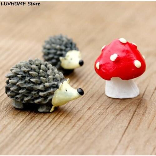NEW Hot Sale Hedgehog Micro Landscape Bonsai Plant Garden Decor Stakes DIY Craft Deco Ornament
