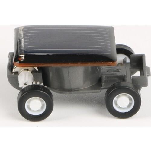 New Strange Black Creative Smallest Mini Solar Powered Car Model Solar Toys Kit Gadgets Educational Baby Kids Toys for Children