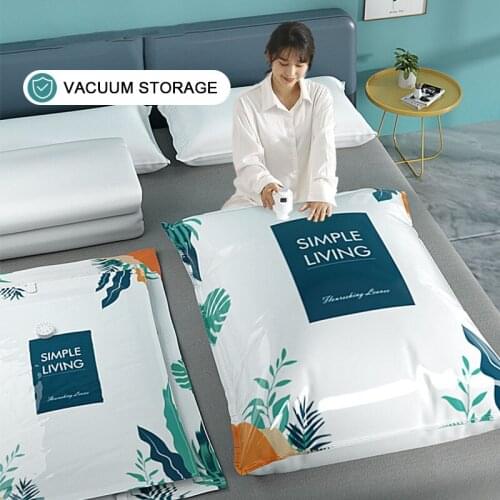 New Vacuum Storage Bags Home Closet Organizer Vacuum Sealing Packet for Clothes Quilt Pillows Space Saver Hand Compression Bag