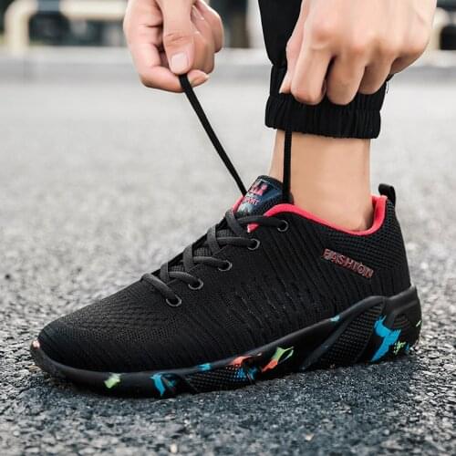 Couple Shoes High Quality Womens Sports Shoes Flat Shoes Mens Breathable Lightweight Casual Sneakers Big Size 35-48 NanX496