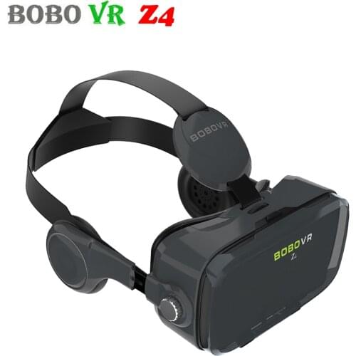 BOBOVR Z4 Leather 3D Virtual Reality VR Glasses Cardboard Helmet Headset Stereo BOBO VR for 4-6' Mobile Phone Smartphone