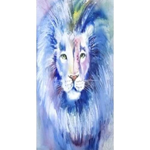 Fancy Portrait of Lion Painting Microfiber Beach Sport Gym Towels for Adult Men Wildlife Animal Swimming Bathroom Towel Gifts