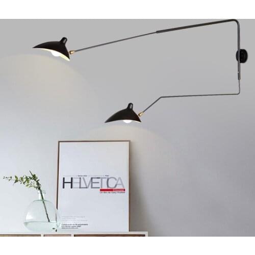 Nordic Wall Lamp Minimalist Corridor Living Room Lamp Individual Art Led Rotating Bedside Long Pole Wall Sconce Light Fixture