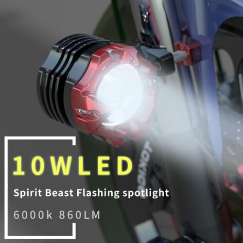 Motocross LED spotlight motorcycle modification accessories 10W lens spotlights car lights external flashing auxiliary lights