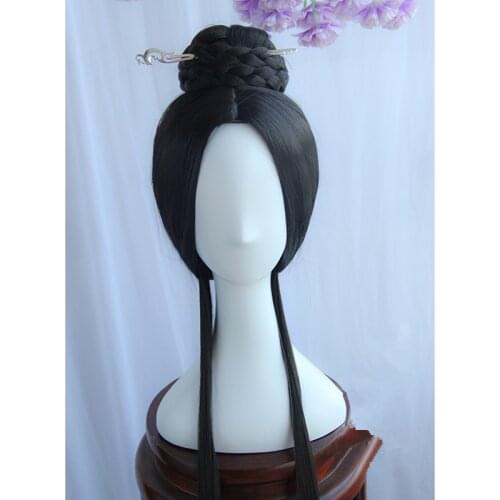 90cm shaped beautiful princess hair products with braid for women vintage fairy cosplay hair classic dance head wear