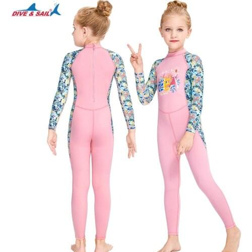 Full Body Scuba Rash Guard Dive Skin UV Swimwear Sport Skins for Boys Girls Long Sleeve One Piece Zipper Lycra Wetsuit for Kids