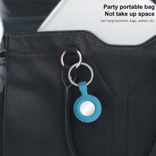 Protective Case Silicone Anti-Loss Keychain Cover For Airtags Tracker Anti-lost Device Keychain Protective Cover 2021