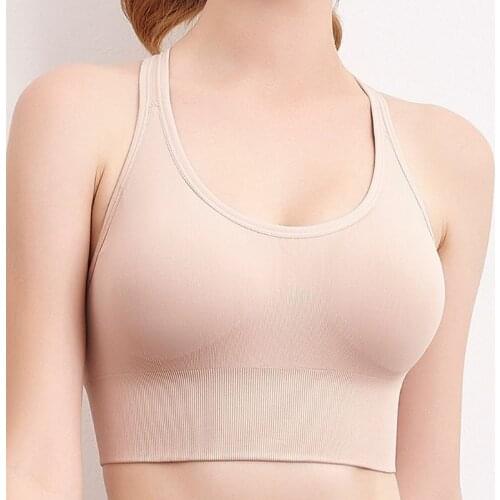 Womens Racerback Workout Sports Bra Wirefree Removable Padded Fitness Yoga Bralette Adjustable Shockproof Tank Top Vest