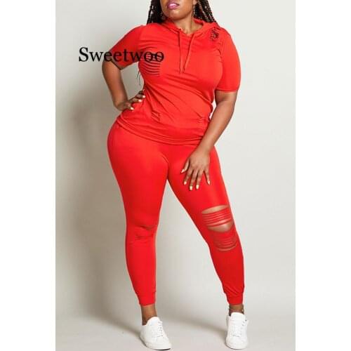 Plus Size S-5XL 2020 Spring Summer Women Sets Tracksuits Short Sleeve Top Pants Suit Two Piece Set Sporty Fitness Outfits