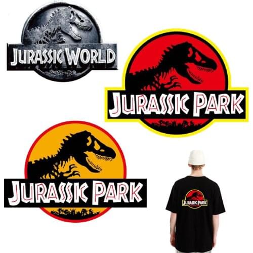Dinosaur applique iron on transfers for clothes jurassiuc park patches On clothes iron on stickers T shirt decoration A Level