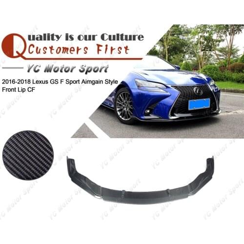 Car Accessories Carbon Fiber AG Style Front Lip Fit For 2016-2018 Lexus GS F Sport Front Bumper Lower Splitter Lip