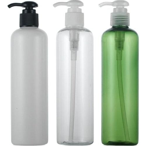White Green White 300ML X 20 Empty Plastic Lotion Pump Bottles Cosmetic Container With Liquid Soap Dispenser Shampoo Bottles