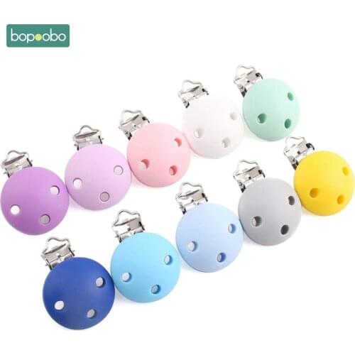 Bopoobo 1PC Silicone Pacifier Clip Food Grade Materials BPA Free Baby Shower Gift Nursing Accessorie Baby Silicone Rodent Holder