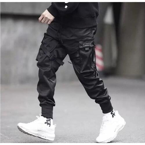 2019 Men Multi-pocket Harem Hip Pop Pants Trousers Streetwear Sweatpants Hombre Male Casual Fashion Cargo Pants Men