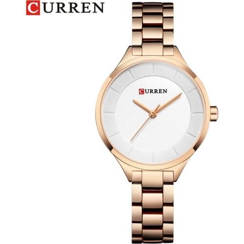 Curren Women Watches 2020 Luxury Gold White Full Steel Dress Jewelry Quartz Watch Ladies Fashion Elegant Clock Relogio Feminino