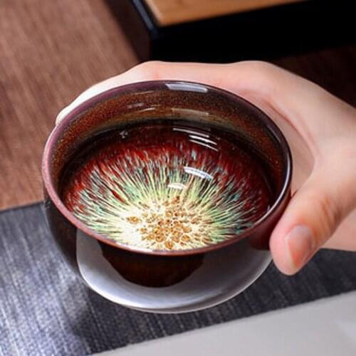 Kungfu Teacup Matcha Tea Bowl JIANZHAN Chinese National Arts and Crafts Luxury Collectable Set Handcrafted Tea Bowl Teaware