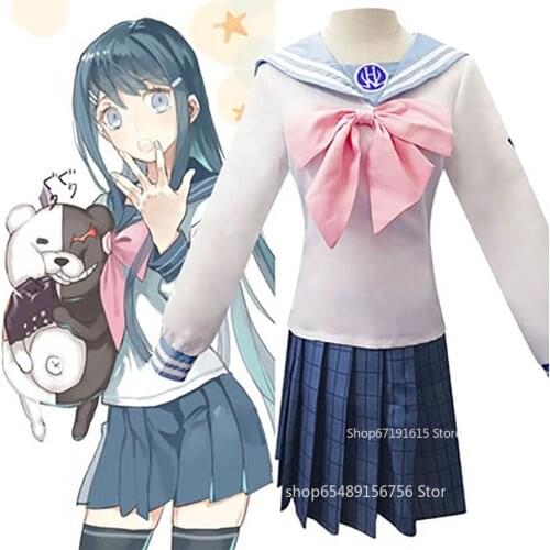 Anime Dangan Ronpa Sayaka Maizono Cosplay Costume Danganronpa Byakuya Togami Costume Women Girl Halloween Outfits Sailor Suit