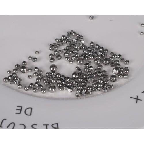 Stainless Steel Round Faceted Bead Jewelry Findings Handmade Make Accessories Big Hole Spacer Beads Diy Making Accessory