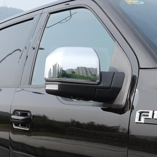 ABS Chrome Rearview Side Mirror Cover Cap Accessories For Ford F150 2015 16 17 18 2019 Car Styling