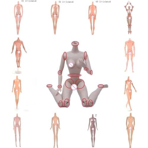 Hot DIY Naked Body Without Head For Monster High Dolls DIY Fairytales Rotatable Joints Doll Best Gifts for Girl