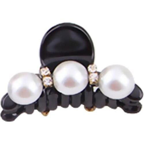 Fashion Rhinestone Faux Pearl Women Hair Claw Clip Clamp Hairpin Barrettes Hairgrip Headwear Decor