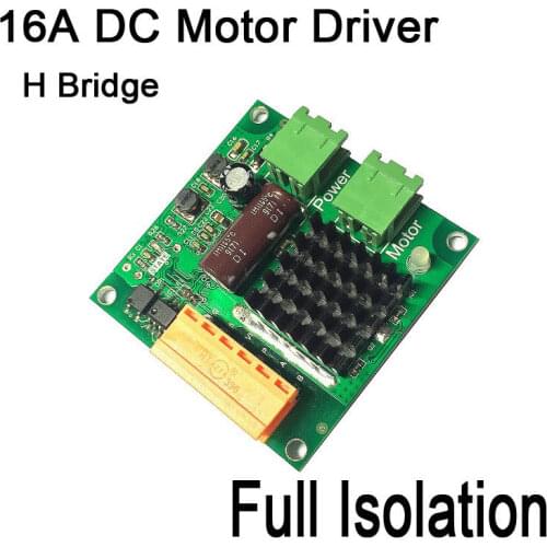 12V 24V 16A 400W DC Motor Drive Module High Power H Bridge PWM Input Full Isolation FOR Automatic robot