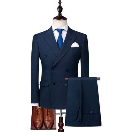 Suits mens double-breasted suit mens suit 3-piece set blazer + pants + vest mens business casual formal suit terno masculino