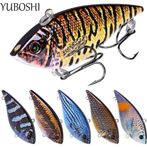 2021 New 1Pcs Fishing Lure Artificial Plastic VIB Spoon Hard Bait 6.95cm 12g Wobbler Winter Bass Fishing Tackle