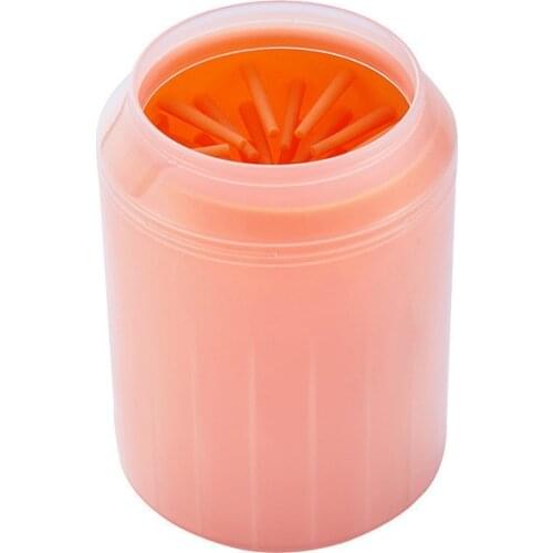 Outdoor portable pet dog paw cleaner cup soft silicone foot washer clean dog paws one click manual quick feet wash cleaner