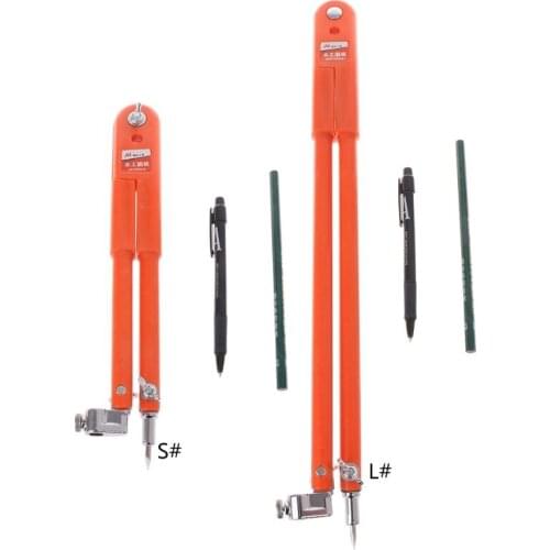 Carpenter Precision Pencil Compasses Large Diameter Adjustable Dividers Edge Marking Scribing Compass