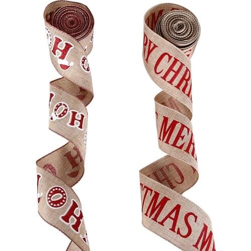 Christmas HOHO DIY 2M Ribbon Christmas Decoration New Christmas Tree Decor DIY Ribbon Crafts Christmas Crafts Supplies