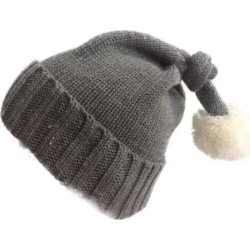 2019 CottonBaby Knot Beanies Girls Sleep Caps Warm Winter Wool Hat Knit Beanie Fur Pom Pom Hat Baby Boys Girls Cap Drop Shipping