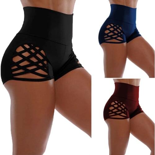 Short Pants Women Summer Hip Lift High Waist Solid Color Sports Shorts Bandage Sweatpants Booty Shorts Yoga Gym Leggings Shorts
