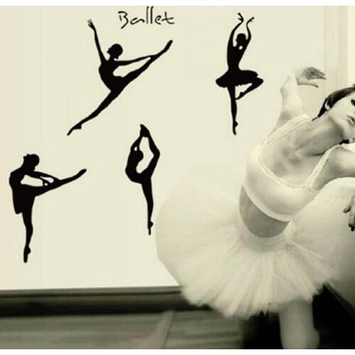 Dancing Ballet DIY Wall Stickers Removable PVC Home Art Decor for Dance Studio mural living Room decor hot