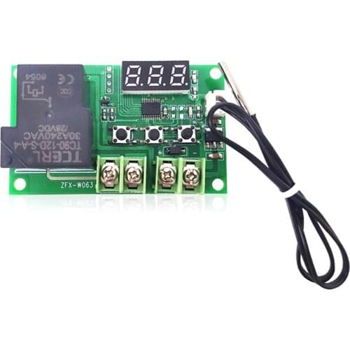 ZFX-W1209A 30A Temperature Controller Board Micro Electronic NTC-Sensor Temp Control Thermostat Panel with Waterproof Probe