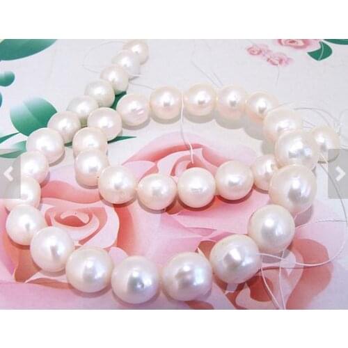 Unique Pearls jewellery Store 10mm White Natural Freshwater Pearl Loose Beads Jewelry Making Accessories Wholesale For DIY LS057