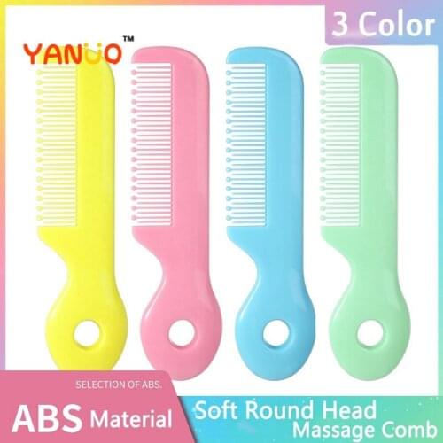 YANUO 1PC Baby Comb Cute Girl Gentle Soft Hair Comb Set Newborn Babies ABS Plastic Anti-static Cartoon Comb baby Hair Brush