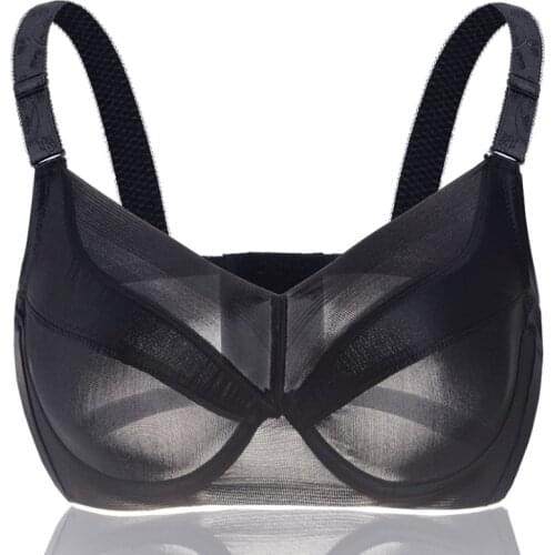 Free Shipping Comfortable Womens Smooth Seamless Bra Full Coverage Big Size Silky Ultra Thin Underwire 34 36 38 40 B C D E F G H