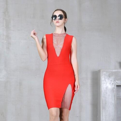 2021 New Summer Bodycon Bandage Dress Women Sexy Spaghetti Strap Midi Club Celebrity Evening Party Vestidos