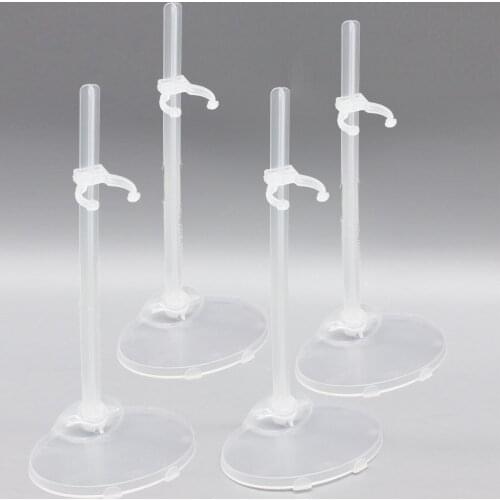 1pc/5pcs/10pcs Transparent Rose-red White Purple Green Dolls Stand Display Holder Model Accessories for 1/6 Doll Kids Toy