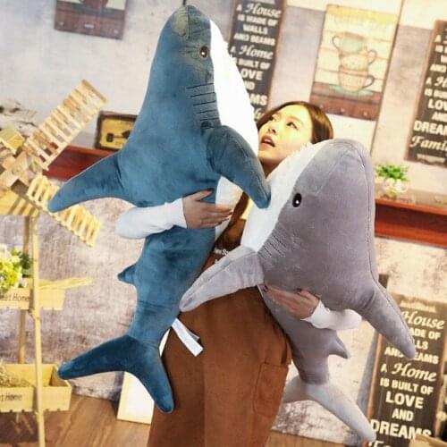 105cm Big Size Funny Soft Bite Shark Plush Toy high quality stuffed toy Pillow Appease Cushion Gift For Children and friends