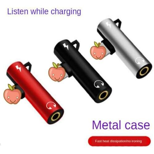 2in1 charger audio patch cord for iPhone adapter lightning to 3.5mm headset iPhone X7 8 Plus auxiliary cable separator