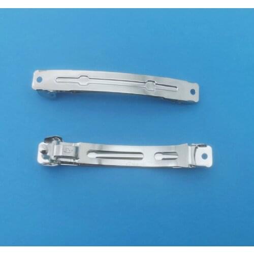 200PCSFrench Barrette Style Spring Hair Clips Automatic Clip Blank Width Setting Rhodium Bow Hairpin Supplies For Jewelry Making