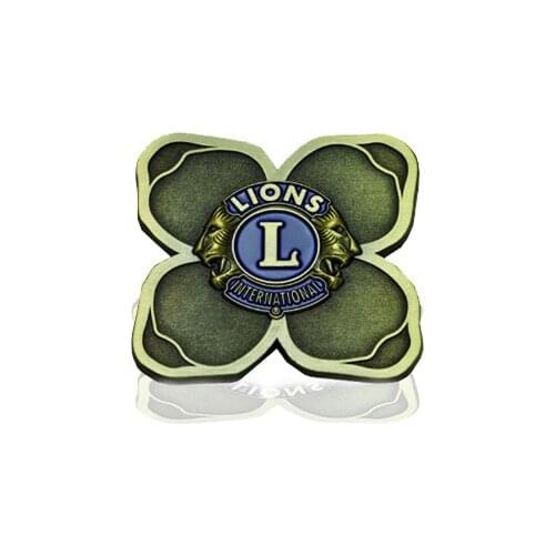 2019 custom zinc alloy badge new style flower shape antique badge